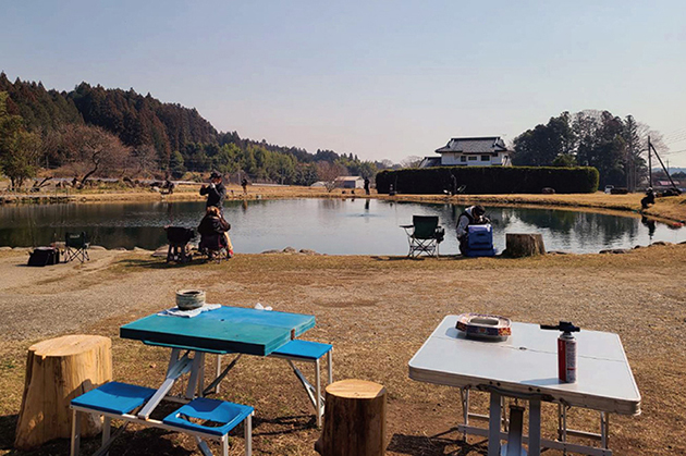 2021/02/20日のルアーフライ専用池の釣り風景です。